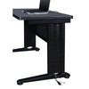 Fusion Pedestal Desk, 24 D, 72 W, 29 H, Grey, Wood|Metal MSP7224GY